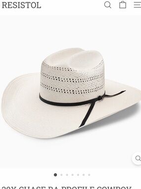 RESISTOL 20X CHASE BA PROFILE COWBOY HAT